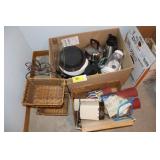 fondue set, pans, kitchen items