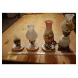 4 vintage lamps