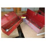 2 tool boxes hammers and wrenches