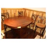 pub table w/ 4 chairs and 1 leaf