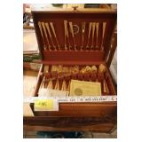 gold plated silverware set