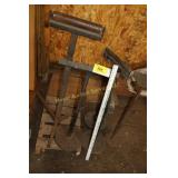 3 roller stands and 2 stands