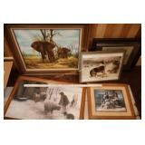 5 pictures one is canvas