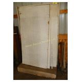 peg board and stand 77in tall stand