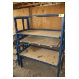 6ft shelf with rolling shelves 55in wide x 25.5