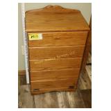 Wooden garbage bin