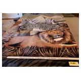 Lion, Zebra, Elephant Blanket 8