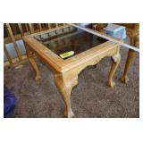 Glass top end table
