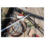bar clamps, sewer snakes, machete