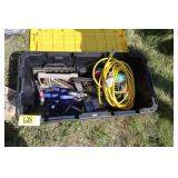 clamps, extension cord, ratchet straps, etc