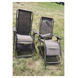 2 - Folding lounge chairs