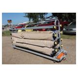 Vinyl Upholstery Rack & 6 rolls