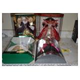 4 Happy Holiday Barbies w/ Original Box