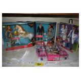 5 Scientists Barbies and Wonder Woman Figurines