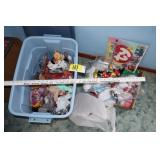 Tote and Box of Beanie Babies