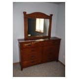 9 Drawer Dresser with mirror