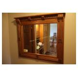 Oak framed mirror