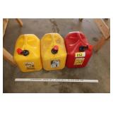2 diesel cans & gas can