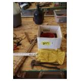 fencing clips, stretcher & pliers, gloves