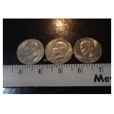 3 - Eisenhauer Dollars 1971, 1972, 1977