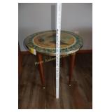 Side table with puzzle top