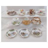 Selection Of 7 Different Tea Cup And Saucer Sets