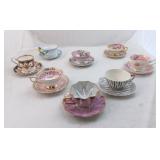 Collection Of 8 Different Tea Cup And Saucer Sets