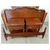 Lot To Include 2 Nightstands With Matching Head