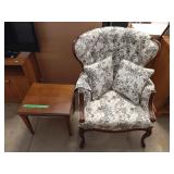 Lot To Include Vintage Upholstered Chair With 2