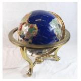 13" Gem Stone Table Top Globe
