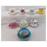 Tea Cup And Saucer Lot Of 8 Different Sets That