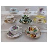 Selection Of 8 Different Tea Cup And Saucer Sets