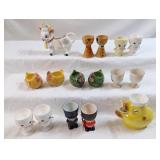 Large Selection Of 15 Egg Cups Including Chicks,