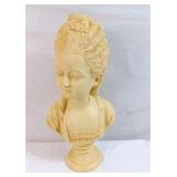Vintage Carved Alabaster Bust, Measures Roughly