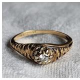 10 - 14K Gold Diamond Ring