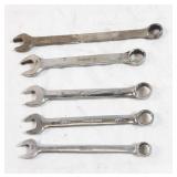 Snap-on 5 piece set. 2- 1/2" 9/16", 3/8", 3/8"