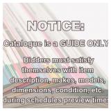 Notice: Catalogue Is A Guide Only! Bidders Must