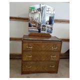 Vintage Mid Century 3 Drawer Dresser with Mirror