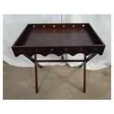 Portable Wood Service Table In Good Condition