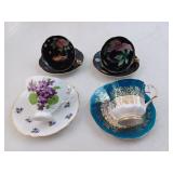 Lot Of 8 Different Tea Cup And Saucer Sets