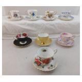 Tea Cup And Saucer Lot To Of 8 Different Sets
