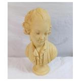 Vintage Carved Alabaster Bust Measuring Roughly