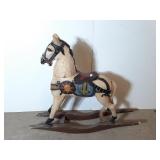 Vintage Wood Painted Rocking Horse, Roughly 37"
