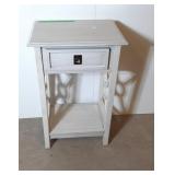 Small Modern Wood Accent Table With Drawer,