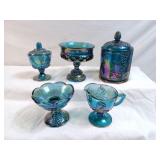 Large Group Of Vintage Blue Indiana Carnival