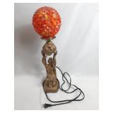 Art deco lamp with end of day lamp shade