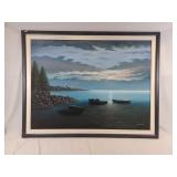 Large Original Oil On Canvas By K. Hoskin,