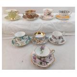 Tea Cup And Saucer Lot Of 8 Different Sets That