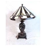 Vintage Tiffany Style Table Lamp With Decorative