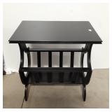 Modern Wood Magazine Rack With Cappuccino Finish,